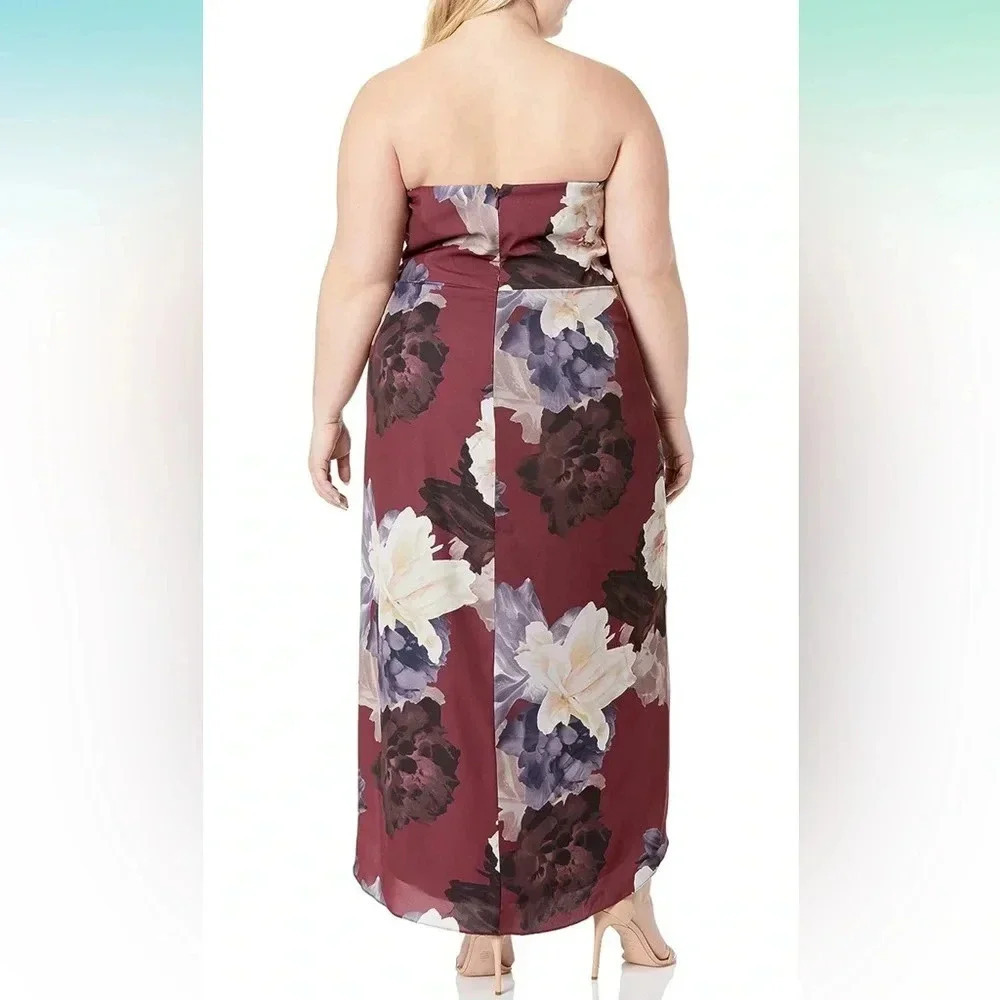 City Chic miss Bordeaux midi dress size XL/22 - Picture 2 of 14